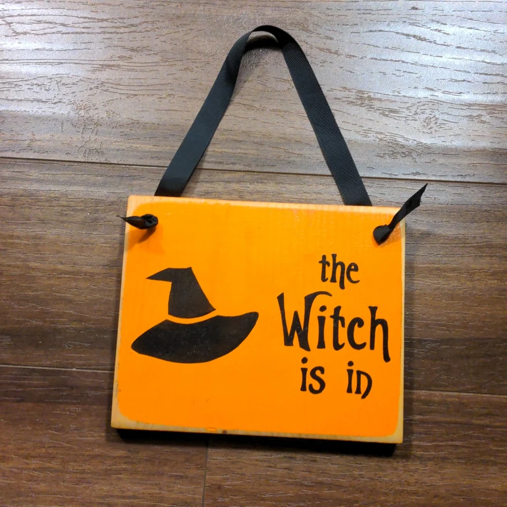 The Witch is in Target Halloween Sign